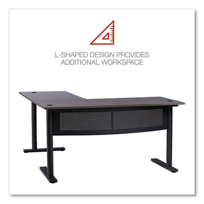 L-shaped Writing Desk, 59.05" X 59.05" X 29.53", Gray/black