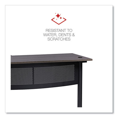 L-shaped Writing Desk, 59.05" X 59.05" X 29.53", Gray/black