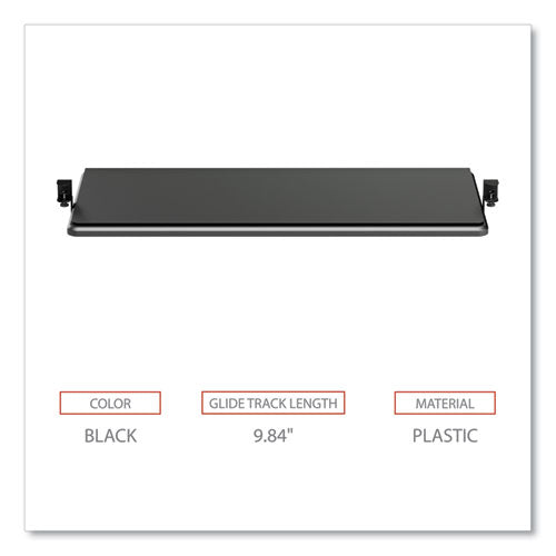 Adaptivergo Clamp-on Keyboard Tray, 30.7" X 13", Black