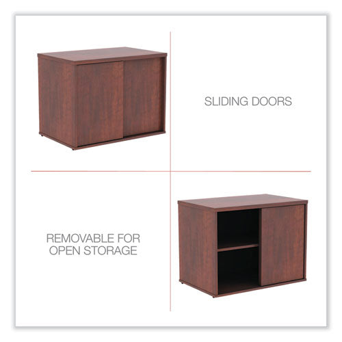 Alera Open Office Low Storage Cabinet Credenza, 29.5 X 19.13 X 22.78, Cherry