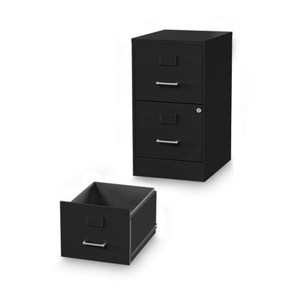 Soho Vertical File Cabinet, 2 Drawers: File/file, Letter, Black, 14" X 18" X 24.1"