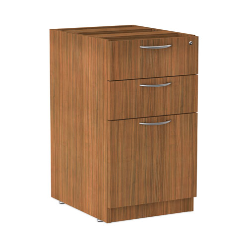 Alera Valencia Series Full Pedestal File, Left/right, 3-drawer: Box/box/file, Legal/letter, Modern Walnut,15.63 X 20.5 X 28.5