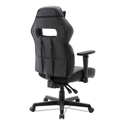 Racing Style Ergonomic Gaming Chair, Supports 275 Lb, 15.91" To 19.8" Seat Height, Black/gray Trim Seat/back, Black/gray Base