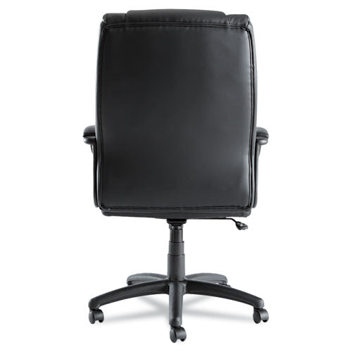 Alera Fraze Series Executive High-back Swivel/tilt Bonded Leather Chair, Supports 275 Lb, 17.71" To 21.65" Seat Height, Black