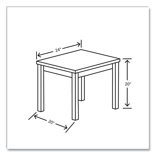 80000 Laminate Occasional End Table, Rectangular, 24w X 20d X 20h, Kingswood Walnut