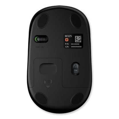 M325 Wireless Mouse, 2.4 Ghz Frequency/30 Ft Wireless Range, Left/right Hand Use, Blue