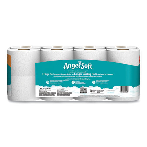 Mega Toilet Paper, Septic Safe, 2-ply, White, 320 Sheets/roll, 16 Rolls/pack