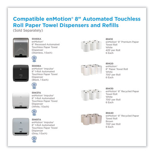 Enmotion Epa Compliant Touchless Roll Towels, 8.25" X 700 Ft, Brown, 6/carton