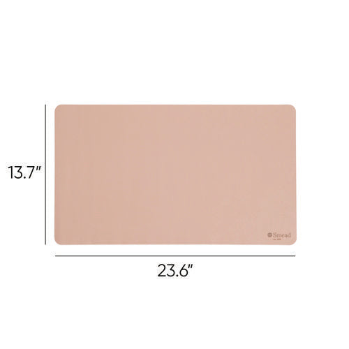 Vegan Leather Desk Pads, 23.6 X 13.7, Light Pink