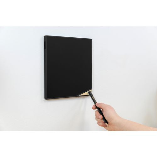 Versatiles Memo Board, With Stylus, 8.25 X 8.25, Black Lcd Surface, Black Plastic Frame