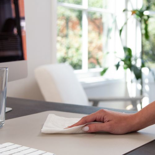 Vegan Leather Desk Pads, 36 X 17, Sandstone