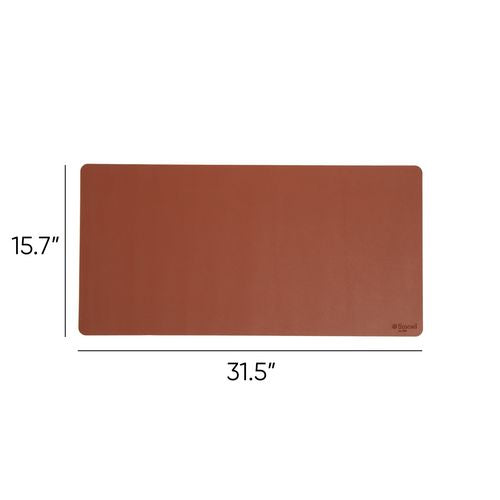 Vegan Leather Desk Pads, 31.5" X 15.7", Brown