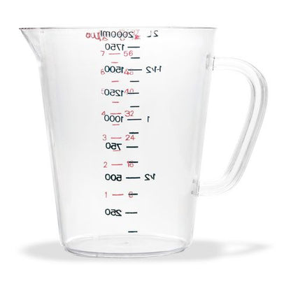 Commercial Measuring Cup, 0.5 Gal, Clear