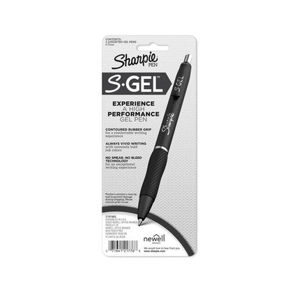 S-gel Fashion Barrel Pen, Retractable, Medium 0.7 Mm, Assorted Color Ink, White Barrel, 4/pack