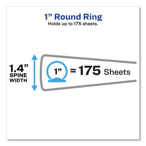 Flexi-view Binder With Round Rings, 3 Rings, 1" Capacity, 11 X 8.5, Green