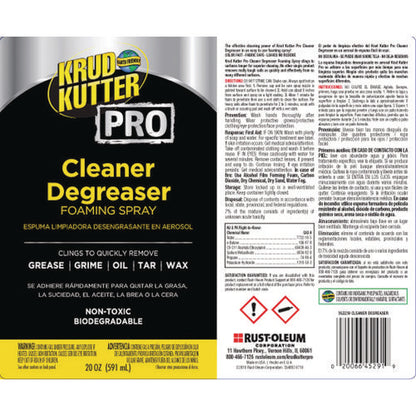 Ready-to-use Cleaner Degreaser Foaming Spray, 20 Oz Aerosol Can, 6/carton