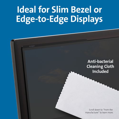 Magnetic Monitor Privacy Screen For 21.5" Widescreen Flat Panel Monitors, 16:9 Aspect Ratio