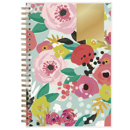 Day Designer "secret Garden Mint" Academic Year Weekly/monthly Notes Planner, 8 X 5, 12-month (july To June): 2024-2025