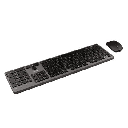 Wkb-7300 Wireless Keyboard And Mouse, 2.4 Ghz Frequency/30 Ft Wireless Range, Gray/black