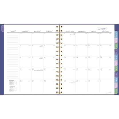 Badge Geo Weekly/monthly Planner, 8.88 X 7.69, Purple/gold Cover, 13-month (jan To Jan): 2025 To 2026