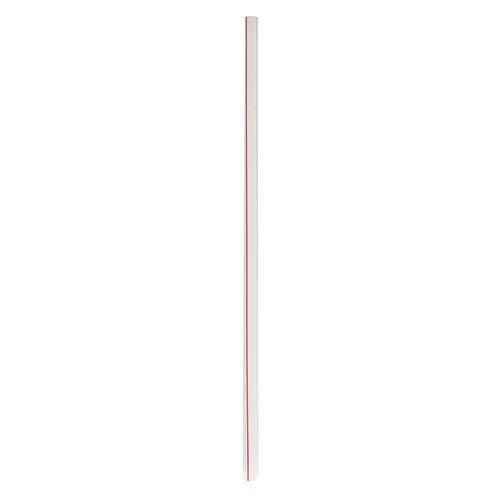 Wrapped Jumbo Straws, 10.25", Polypropylene, Red/white Striped, 2,000/carton