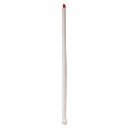 Wrapped Jumbo Straws, 10.25", Polypropylene, Red, 2,000/carton