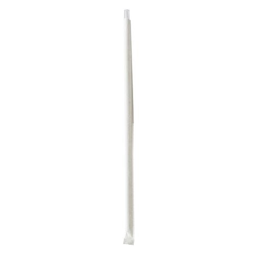 Wrapped Jumbo Straws, 10.25", Polypropylene, Clear, 2,000/carton