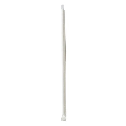 Wrapped Jumbo Straws, 10.25", Polypropylene, Clear, 2,000/carton