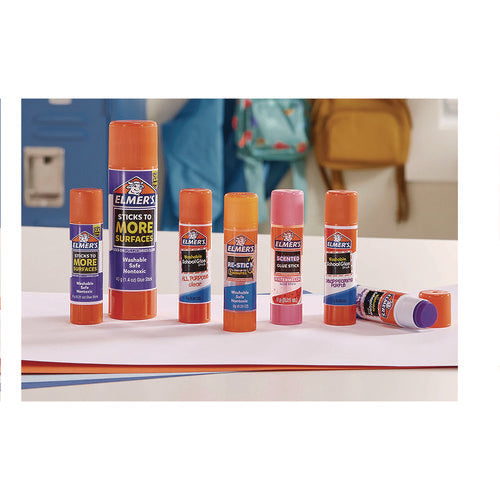 Glitter Glue Sticks, Applies Assorted Colors, 0.21 Oz, Dries Clear Glitter, 12/pack