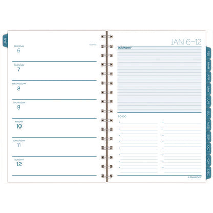 Glacier Weekly/monthly Planner, Glacier Artwork, 8.5" X 6.38", Blue/gray/silver Cover, 12-month (jan To Dec): 2025