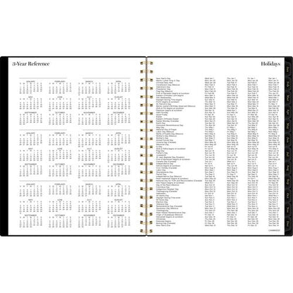 Radiate Weekly/monthly Planner, Stylized Solar-eclipse Artwork, 11 X 9.25, Black/gold Cover, 12-month (jan To Dec): 2025