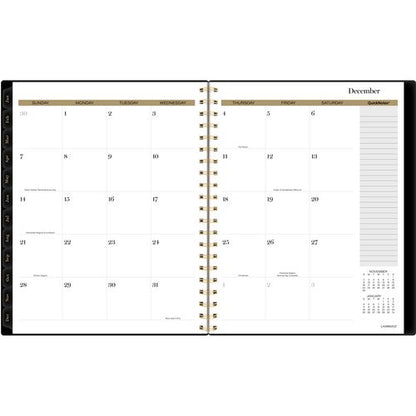 Radiate Weekly/monthly Planner, Stylized Solar-eclipse Artwork, 11 X 9.25, Black/gold Cover, 12-month (jan To Dec): 2025