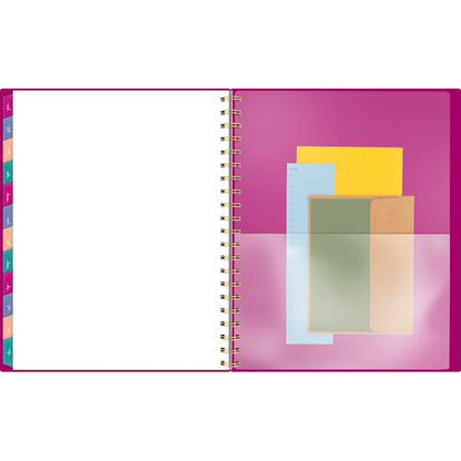 Harmony Weekly/monthly Poly Planner, Weekly: Vertical Format, 11 X 9.38, Purple/gold Cover, 13-month (jan To Jan): 2025-2026