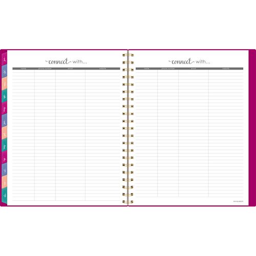 Harmony Weekly/monthly Poly Planner, Weekly: Vertical Format, 11 X 9.38, Purple/gold Cover, 13-month (jan To Jan): 2025-2026