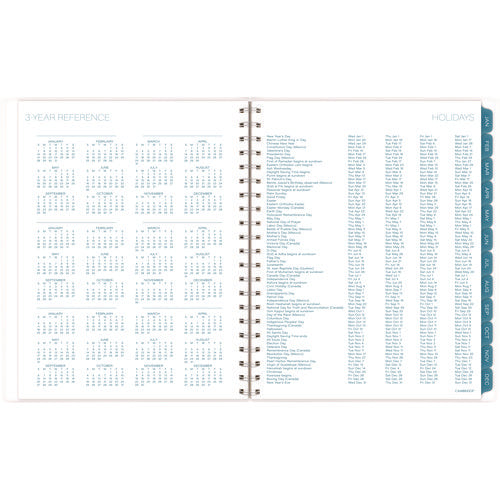 Glacier Weekly/monthly Planner, Glacier Artwork, 11" X 9.25", Blue/gray/silver Cover, 12-month (jan To Dec): 2025