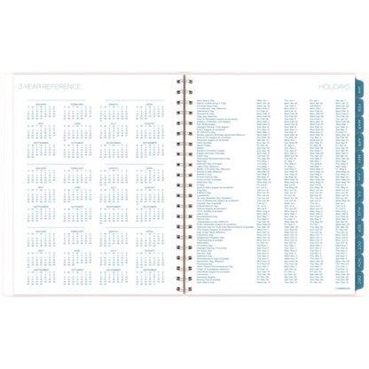 Glacier Weekly/monthly Planner, Glacier Artwork, 11" X 9.25", Blue/gray/silver Cover, 12-month (jan To Dec): 2025