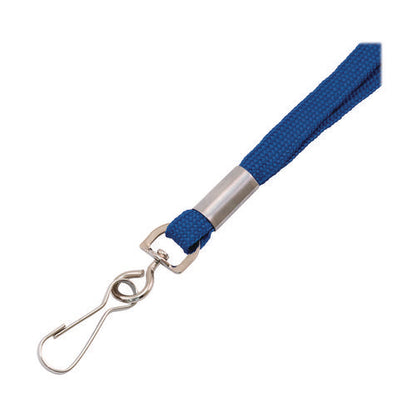 Deluxe Lanyard With J-hook, Blue, 36" Long, 100/pack