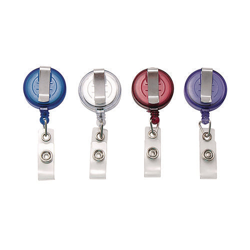 Clip-on Badge Reel, Extends 30", Assorted Colors, 20/pack