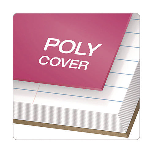 Poly One-subject Notebook, 1 Subject, College Rule, Randomly Assorted Cover Color, (100) 11 X 9 Sheets