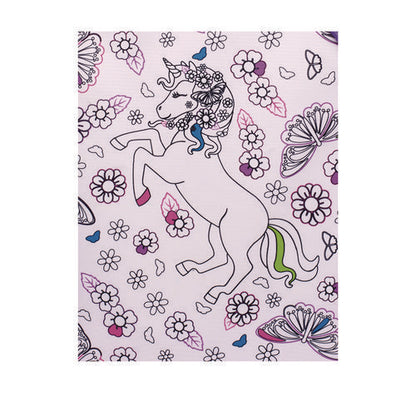 Color-your-own Backpack, Mystical Unicorn, 15 X 5 X 16, Pink/purple