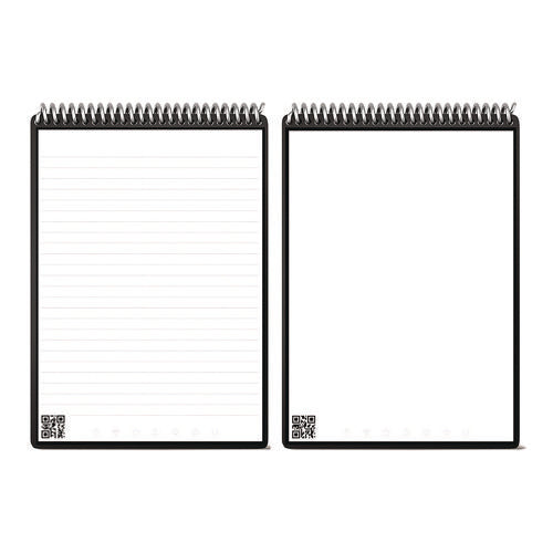 Flip Smart Notepad, Black Cover, Lined/dot Grid Rule, 6 X 8.8, White, 36 Sheets