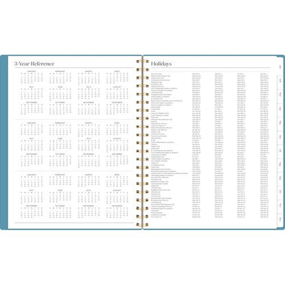 Workstyle Weekly/monthly Planner, Geometric Artwork, 11 X 9.38, Blue/gold Cover, 12-month (jan To Dec): 2025