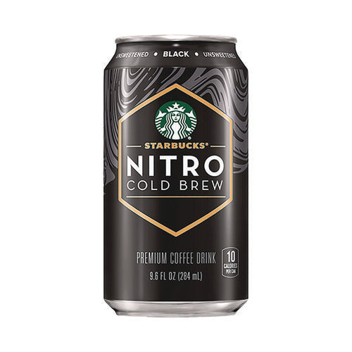 Nitro Cold Brew Coffee, Black Unsweetened, 9.6 Oz Can, 12/carton