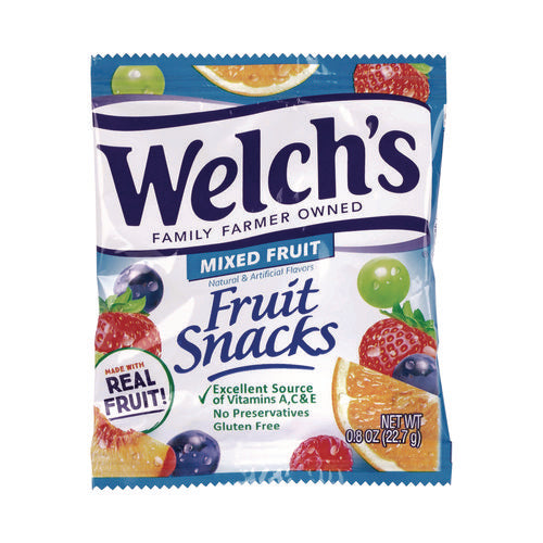 Fruit Snacks, Mixed Fruit, 0.9 Oz Pouch, 40/box