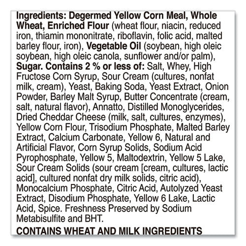 Snacks, Cheddar, 3.75 Oz Bag, 8/carton