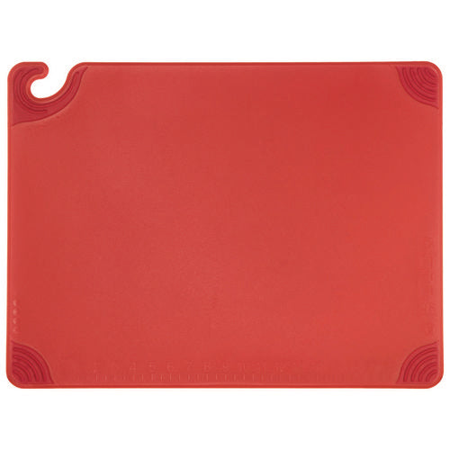 Saf-t-grip Cutting Board, Plastic, 24 X 18, X 0.5, Red