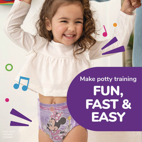 Pull Ups Learning Designs Potty Training Pants For Girls, Size 6, 4t-5t, 38 Lbs To 50 Lbs, 74/carton