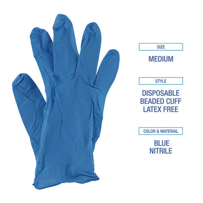 Disposable Powder-free Nitrile Gloves, Small, Blue, 5 Mil, 100/box, 10 Boxes/carton