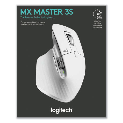 Mx Master 3s Performance Wireless Mouse, 2.4 Ghz Frequency/32 Ft Wireless Range, Right Hand Use, Pale Gray