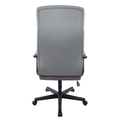 Alera Oxnam Series High-back Task Chair, Supports Up To 275 Lb, 17.56 To 21.38 Seat Height, Gray Seat, Gray Back, Black Base